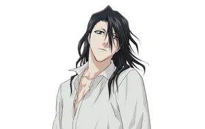 Byakuya Kuchiki Stands Ready For Duty Wallpaper