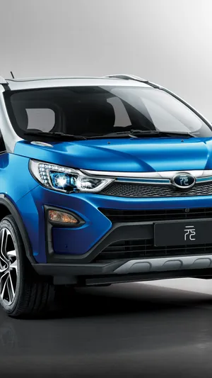 Byd Electric Car In Motion Wallpaper