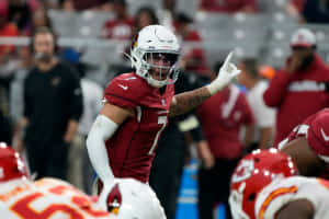 Byron Murphy, Arizona Cardinals Cornerback, In Action On The Field Wallpaper