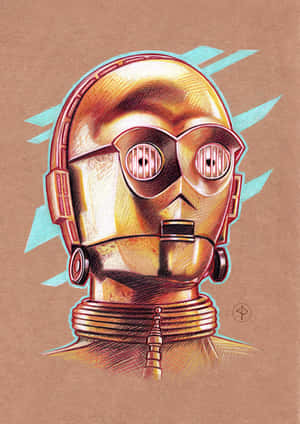C-3po, The Iconic Golden Droid Wallpaper
