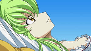 C.c. From Code Geass Posing In An Alluring Artwork Wallpaper