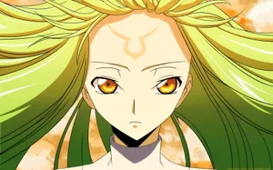 C.c. From Code Geass Sitting In A Dreamy World Wallpaper