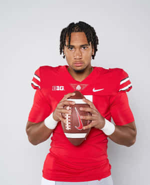 C J Stroud Ohio State Quarterback Wallpaper