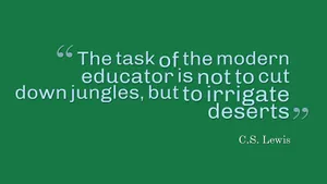 C S Lewis Education Quote Wallpaper