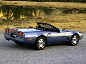 C4 Corvette By The Lake Wallpaper