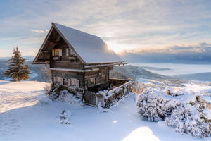 Cabin In Austria Wallpaper