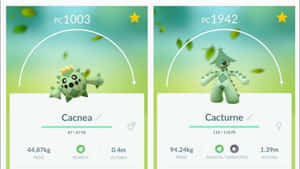 Cacnea And Cacturne In Pokémon Go Wallpaper