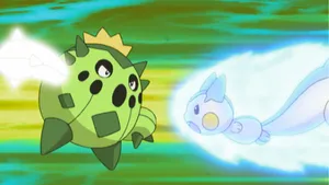 Cacnea And Pachirisu Battle Wallpaper