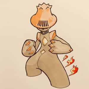 Cacturne In Attack Position Wallpaper