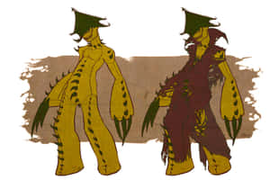 Cacturne With And Without Clothes Wallpaper