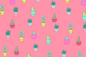 Cactus Pattern Desktop Wallpaper Wallpaper
