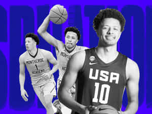 Cade Cunningham Basketball Career Collage Wallpaper