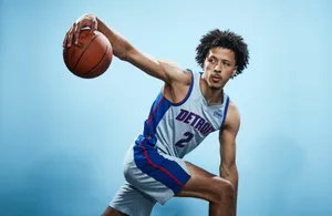 Cade Cunningham Detroit Pistons Action Pose Wallpaper