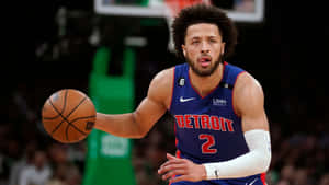 Cade Cunningham Detroit Pistons Action Shot Wallpaper