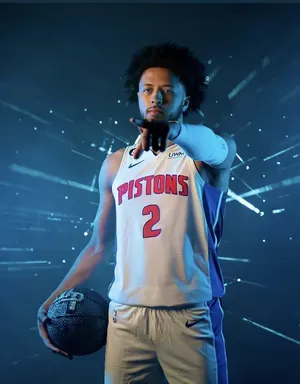 Cade Cunningham Detroit Pistons Promo Wallpaper