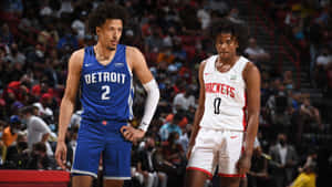 Cade Cunningham Detroit Pistonsvs Houston Rockets Wallpaper