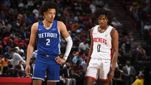 Cade Cunningham Detroit Pistonsvs Houston Rockets Wallpaper