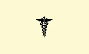 Caduceus Medical Symbol Black Wallpaper