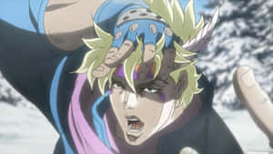 Caesar Anthonio Zeppeli Striking A Confident Pose Wallpaper