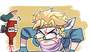 Caesar Anthonio Zeppeli Striking A Pose In A Dramatic Scene Wallpaper