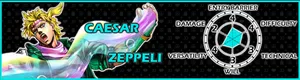 Caesar Anthonio Zeppeli Striking A Signature Pose During An Intense Battle Wallpaper