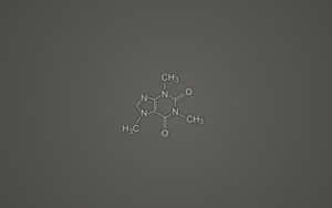 Caffeine Molecule Science Aesthetic Wallpaper
