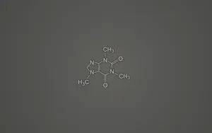 Caffeine Molecule Science Aesthetic Wallpaper