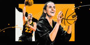 Caitlin Clark Basketball Sensation Wallpaper