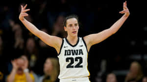 Caitlin Clark Celebration Iowa Basketball Wallpaper