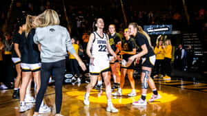 Caitlin Clark Celebration Iowa Basketball Wallpaper