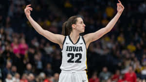 Caitlin Clark Celebration Iowa Basketball Wallpaper