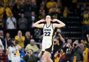 Caitlin Clark Celebration Iowa Basketball Wallpaper