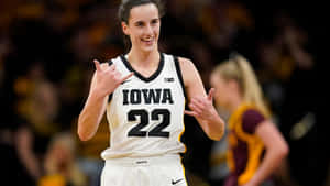 Caitlin Clark Iowa Basketball Celebration Wallpaper