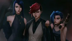 Caitlyn Arcane And Allies Wallpaper