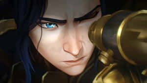 Caitlyn Arcane Focused Aim Wallpaper