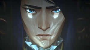 Caitlyn Arcane Intense Closeup Wallpaper