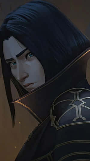 Caitlyn Arcane Intense Gaze Wallpaper