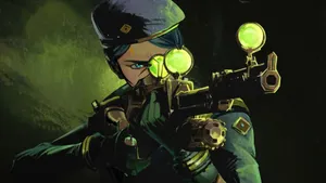 Caitlyn Arcane Sniper Focus Wallpaper