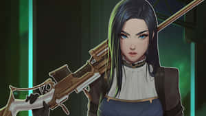 Caitlyn Arcane Sniper Focus Wallpaper