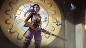 Caitlyn Arcane Sniper Wallpaper