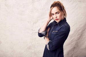 Caity Lotz Blue Denim Wallpaper