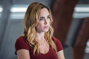 Caity Lotz Red Top Wallpaper