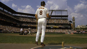 Cal Ripken Jr In A Baseball Field Wallpaper