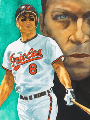 Cal Ripken Jr Realistic Painting Wallpaper