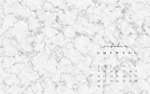 Calendar On White Marble Background Wallpaper
