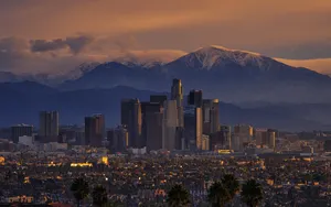 California Aesthetic Mountains City Wallpaper