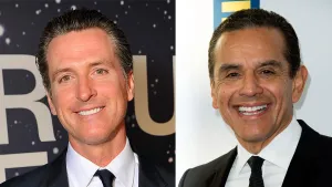 California Governor Gavin Newsom And Mayor Antonio Villaraigosa Wallpaper