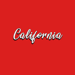 California Red Retro 80s Aesthetic Wallpaper