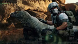 Call Of Duty Black Ops Cold War Salah Petting Komodo Wallpaper