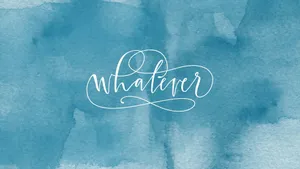 Calligraphy Aesthetic Light Blue Wallpaper